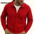 Cardigan para homens camisola harajuku retalhos fino ajuste camisola de malha outerwear casaco moda feminina casual outono streetwear