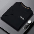 Camiseta masculina nova bordada verão em torno do pescoço manga curta camiseta masculina manga curta topo harajuku roupas masculinas