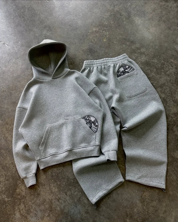 Street wear punk hip hop terno masculino y2k novo americano gótico harajuku bordado design jumper oversized casual solto terno esportivo