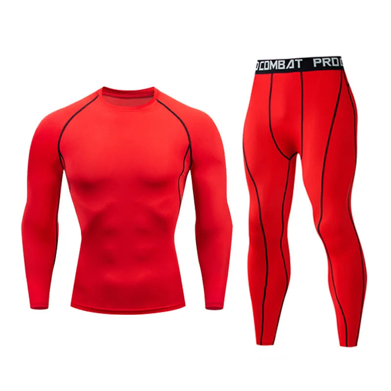 Kit de Roupas de Compressão Masculina para Esportes