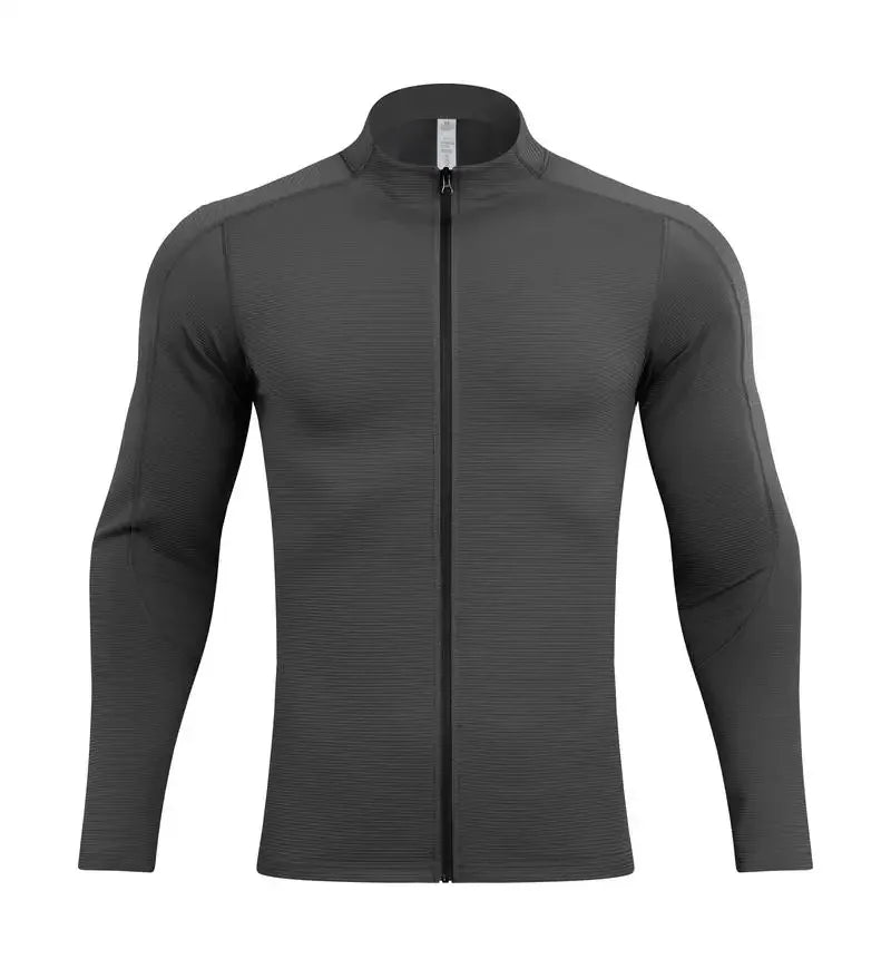 Outono novos homens ginásio correndo esportes fitness topos jaquetas ciclismo calças de manga comprida de secagem rápida respirável roupas de treinamento