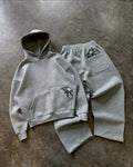 Street wear punk hip hop terno masculino y2k novo americano gótico harajuku bordado design jumper oversized casual solto terno esportivo