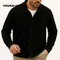 Cardigan para homens camisola harajuku retalhos fino ajuste camisola de malha outerwear casaco moda feminina casual outono streetwear